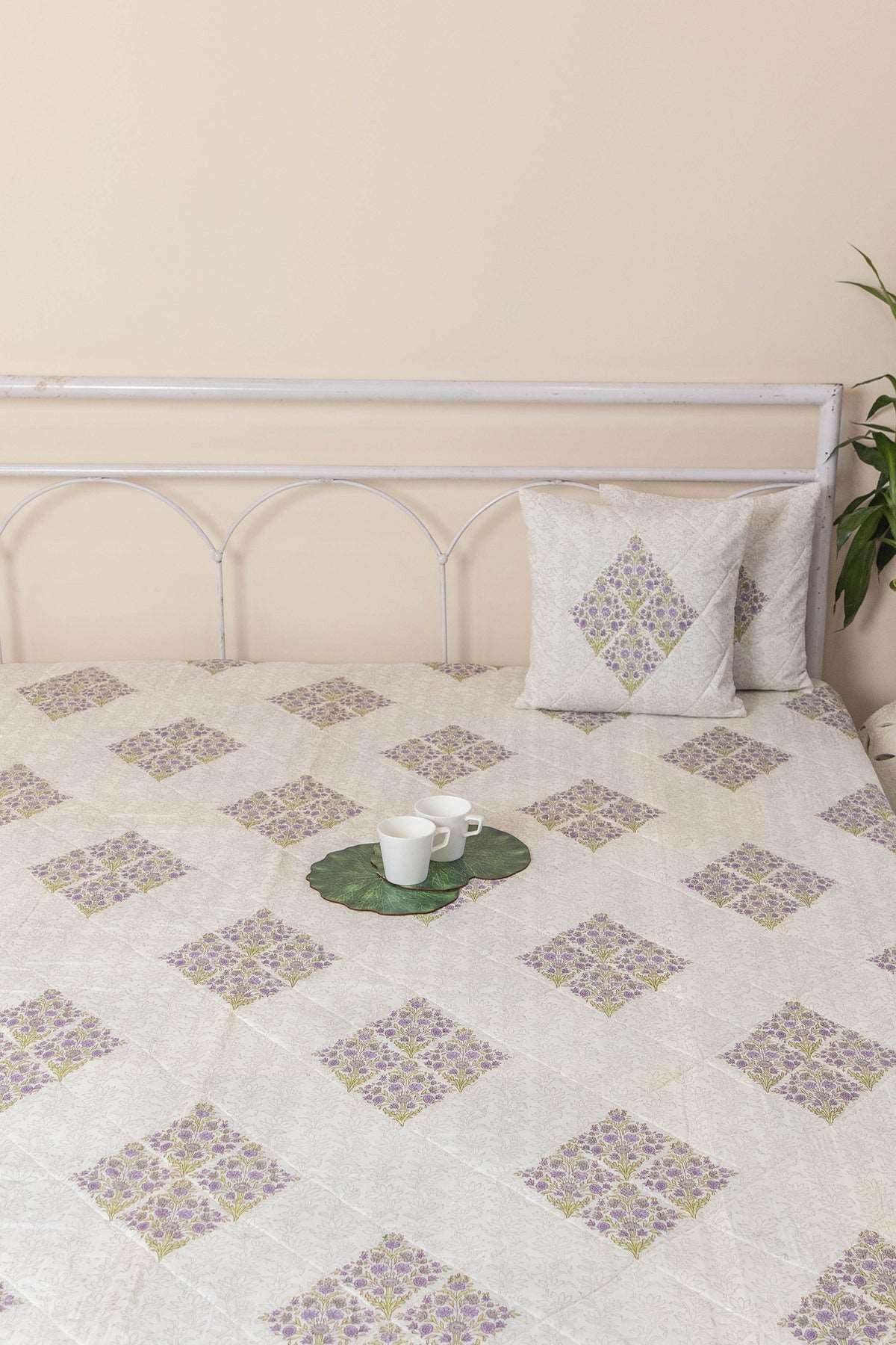 Blossom Stories Quilted Bedcover