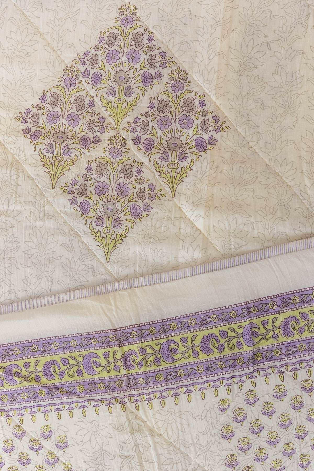 Blossom Stories Quilted Bedcover