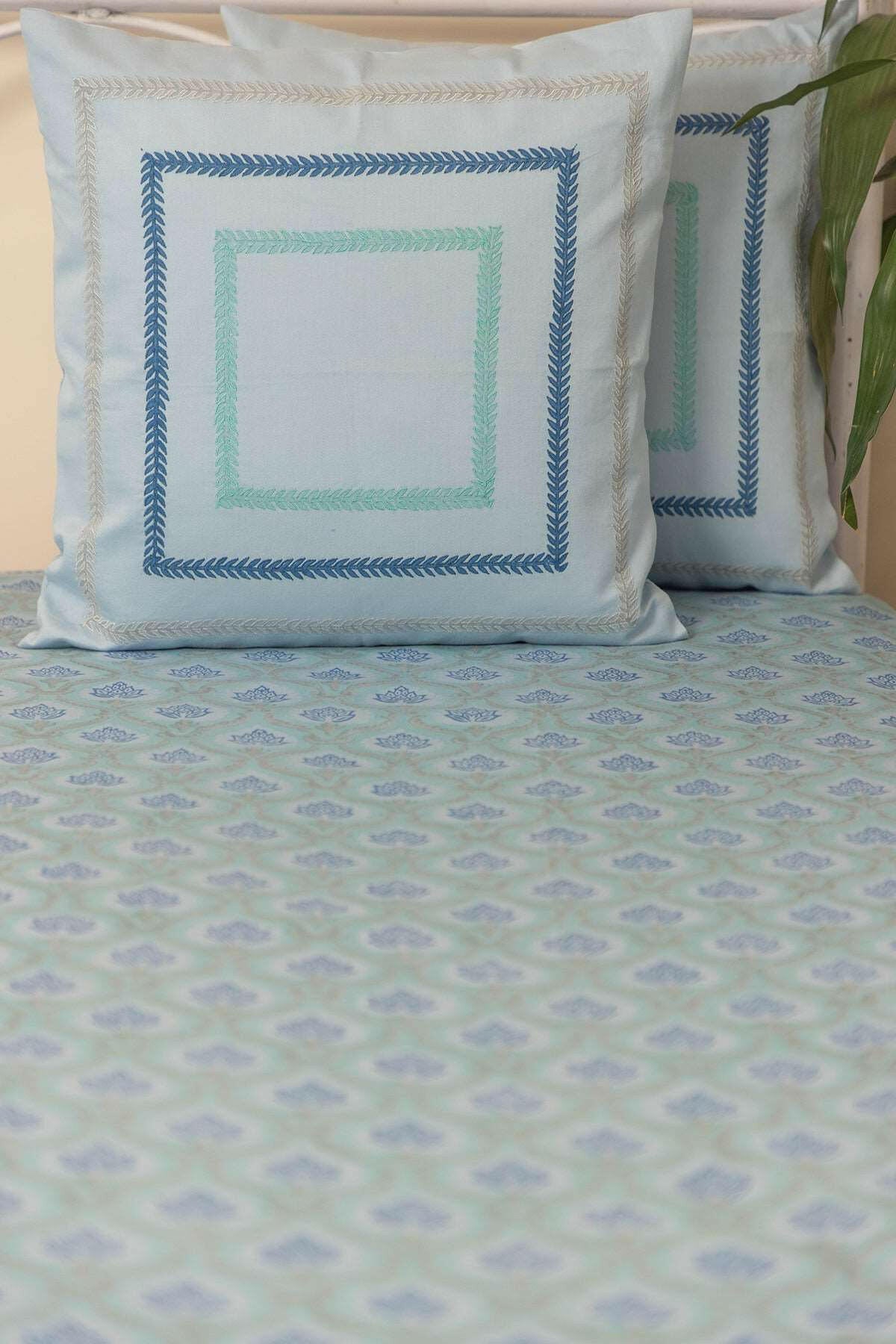 Carolina Blue Cotton Bedcover