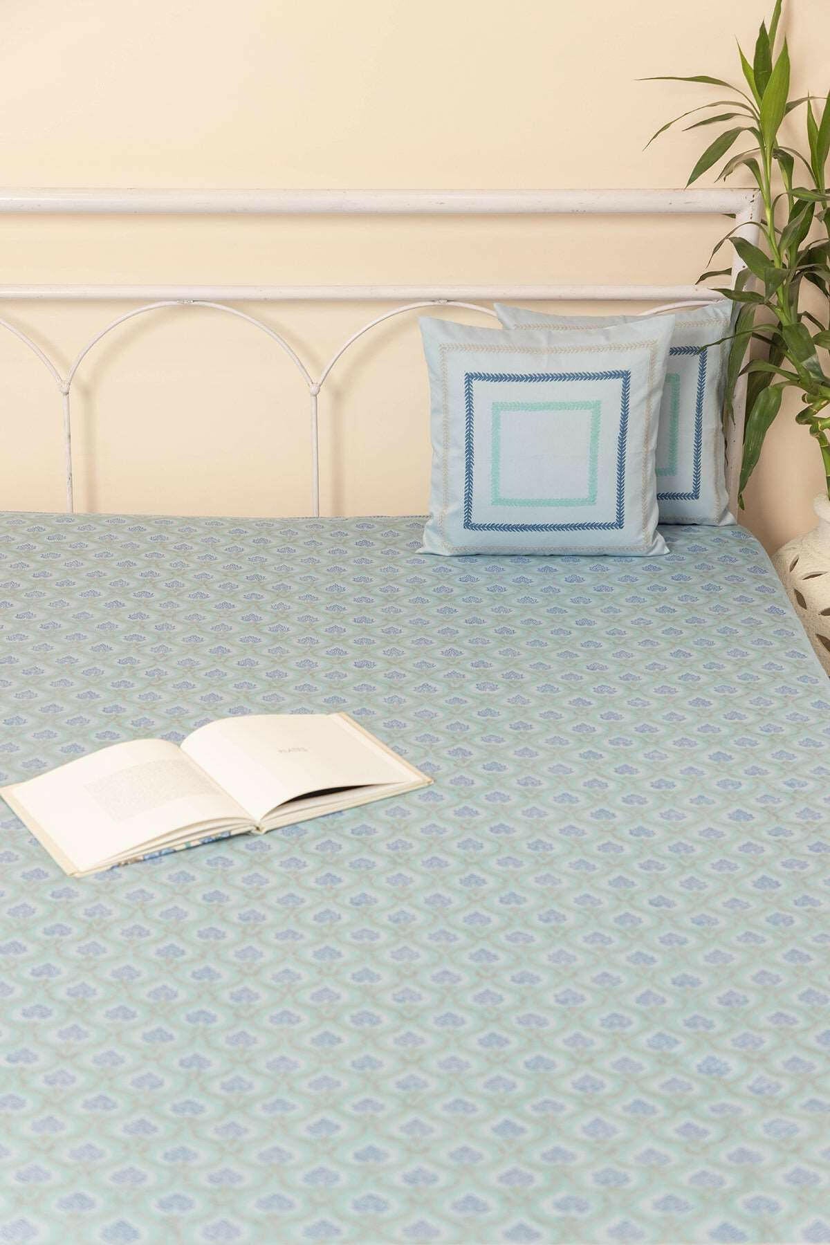 Carolina Blue Cotton Bedcover