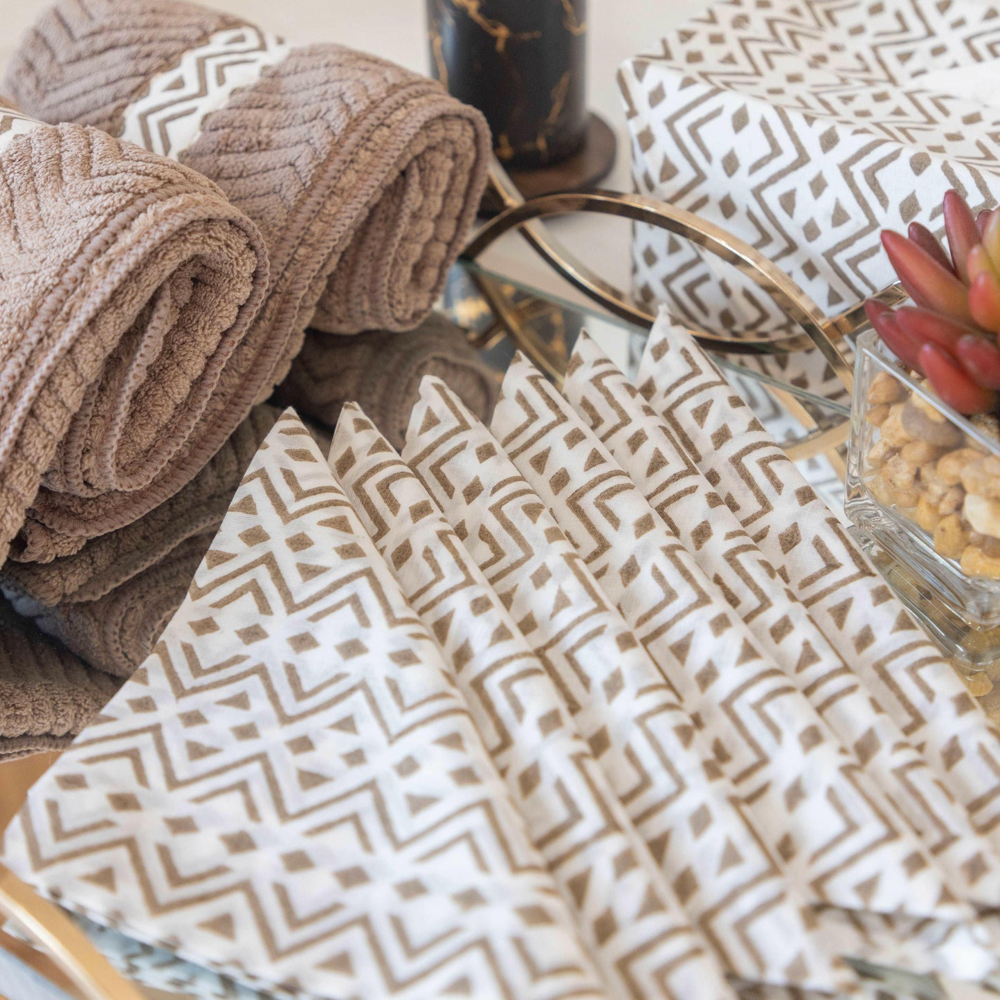Choco Brown Self Towel Set