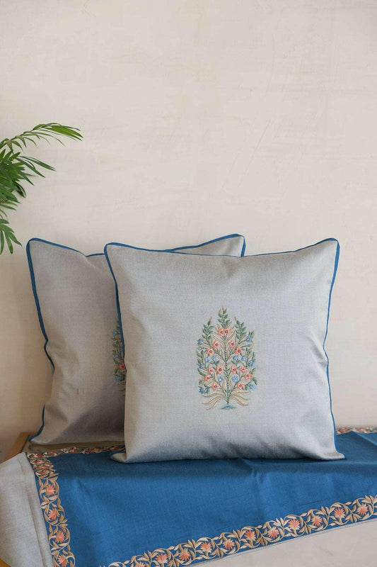 Blue & Grey Cushion Runner Set