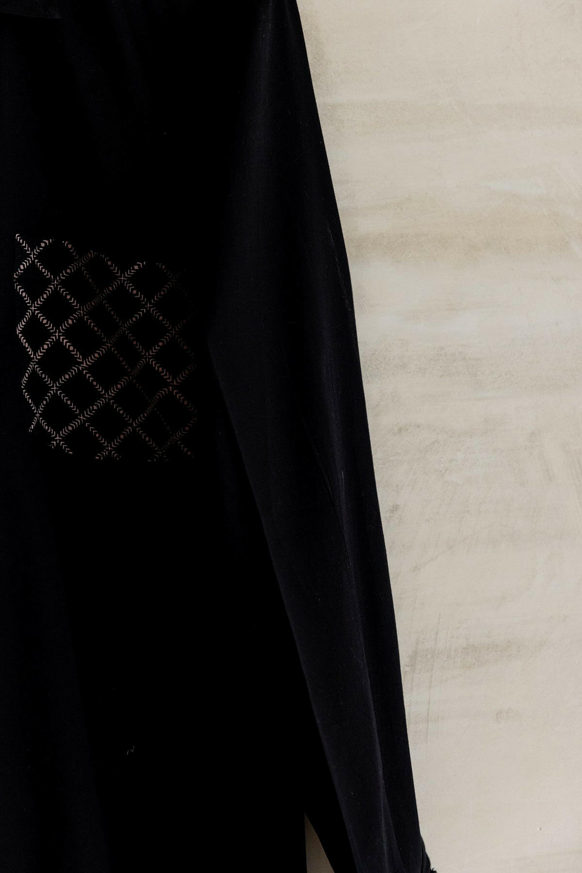 Half Side Square Black Men's Shirt