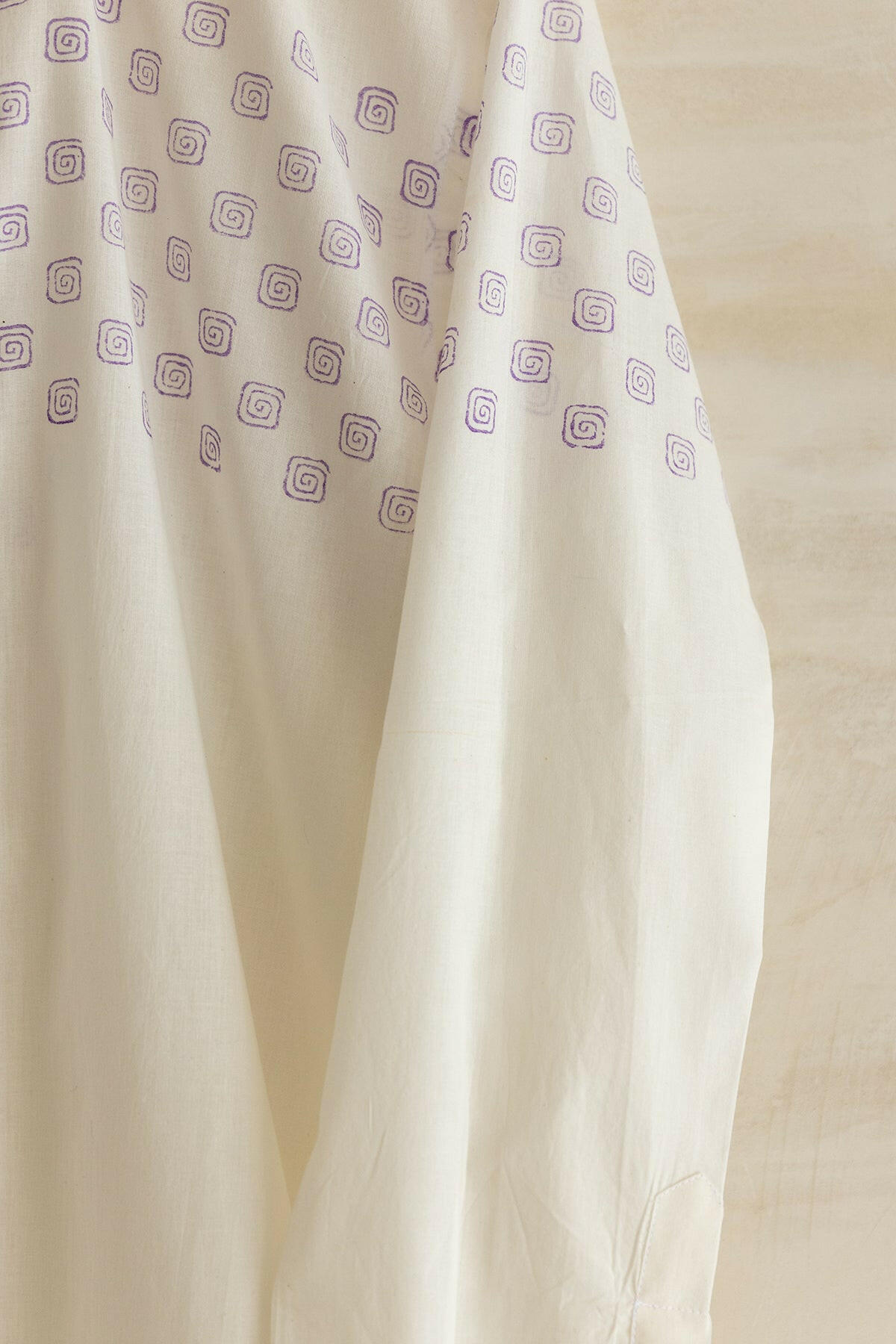 White & Lilac Men's Shirt