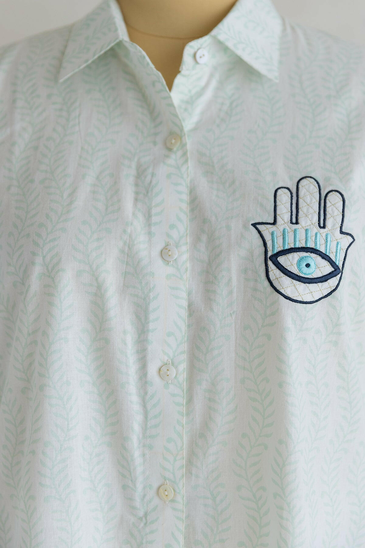 Mint Green Women's Hamsa Shirt