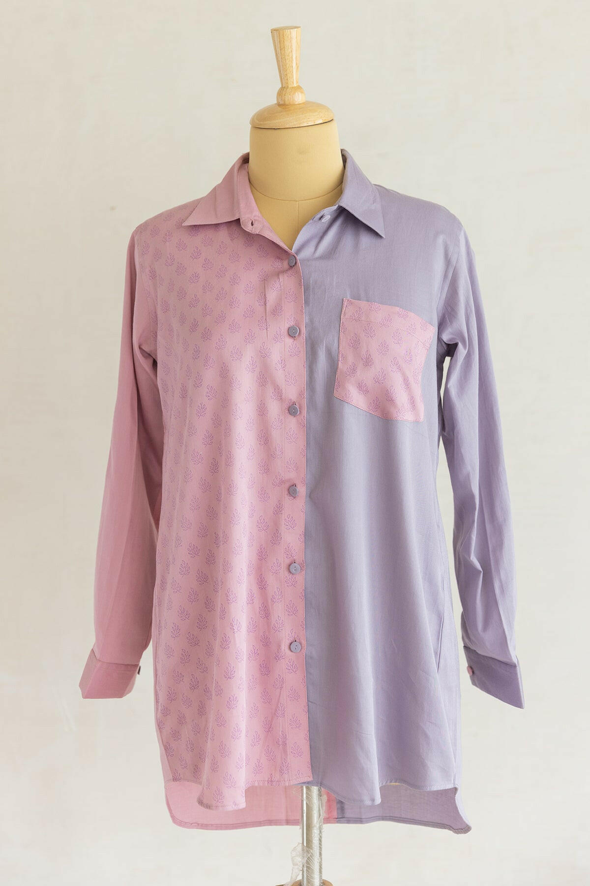 Half & Half Leaf Shirt