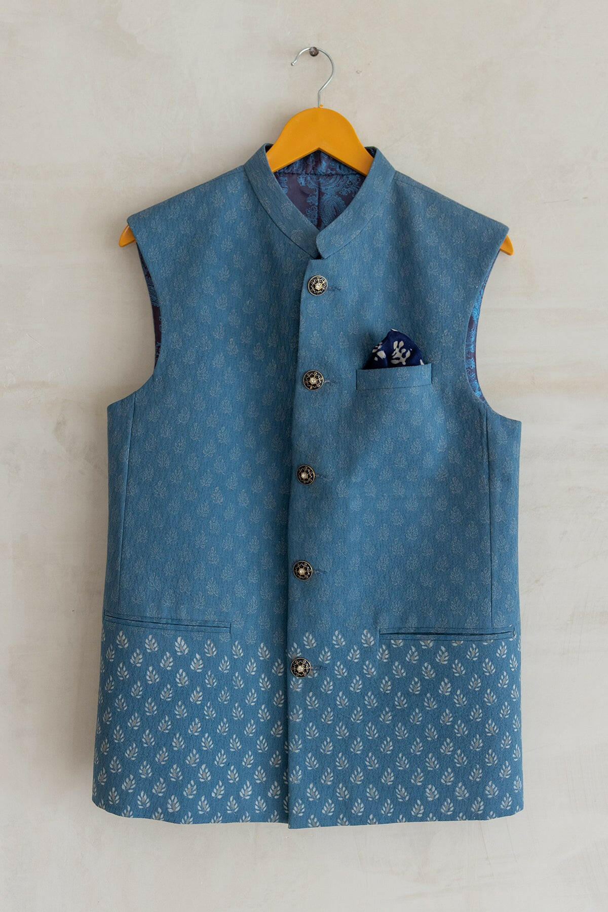 Navy Blue Men's Bundi