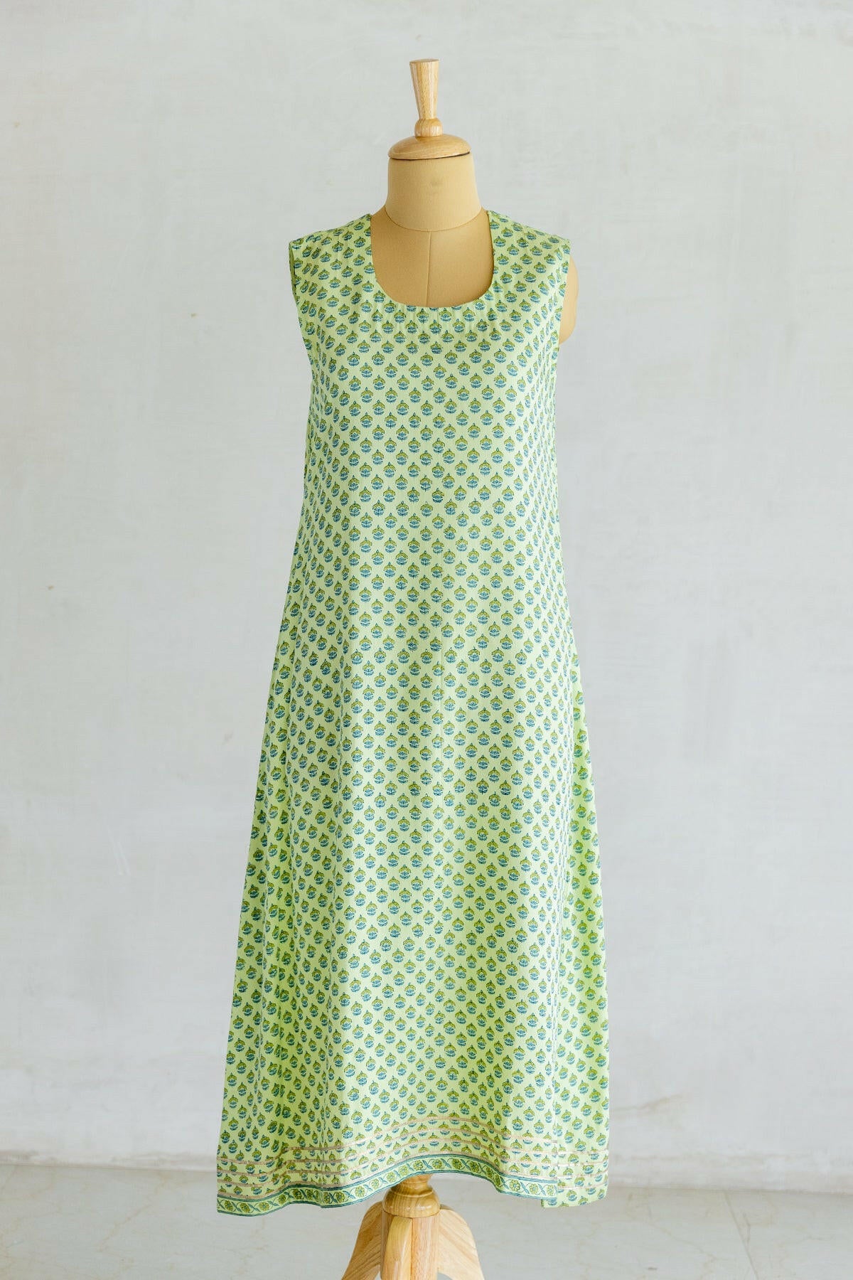Sea Green Shaded Kota Silk Kurta
