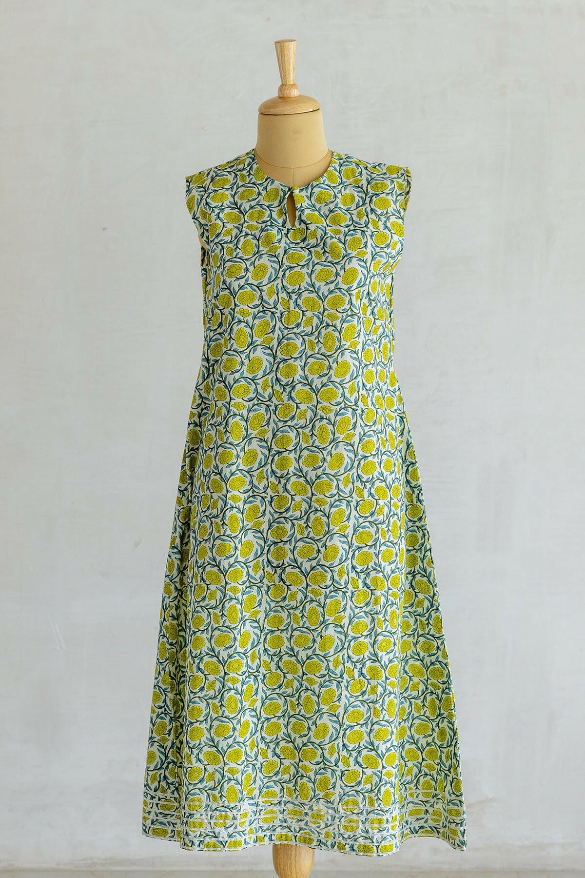 Lime Green Kota Doria Kurta