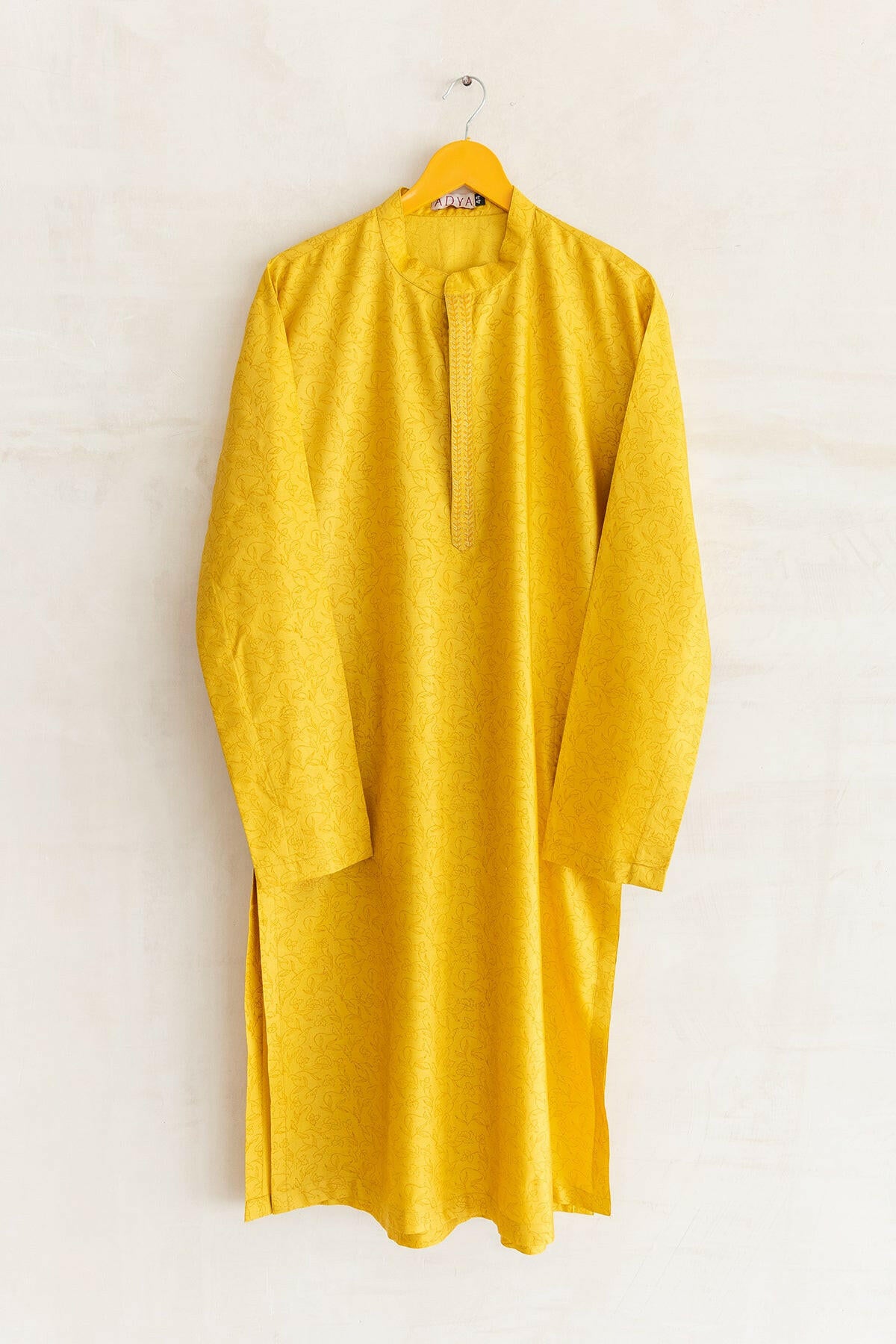 Ochre Yellow Men's Kurta