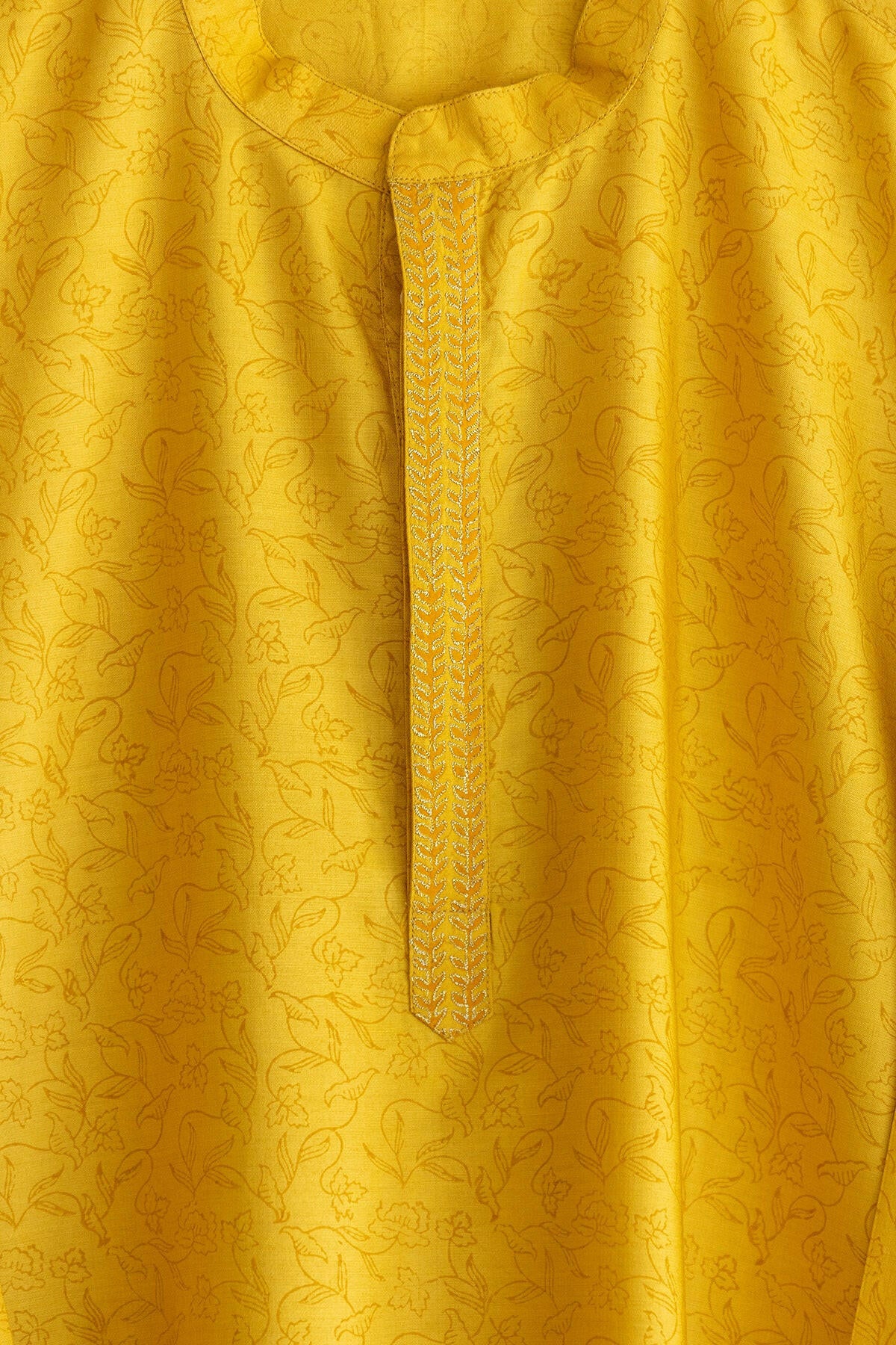 Ochre Yellow Men's Kurta