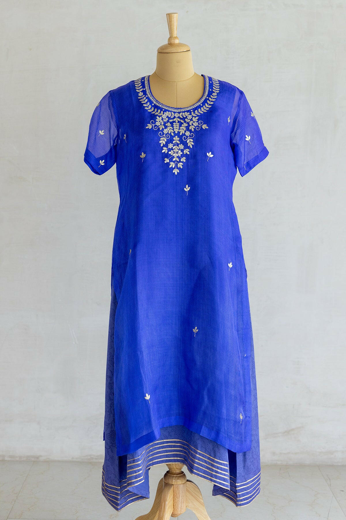 Ultra Violet Kota Silk Kurta