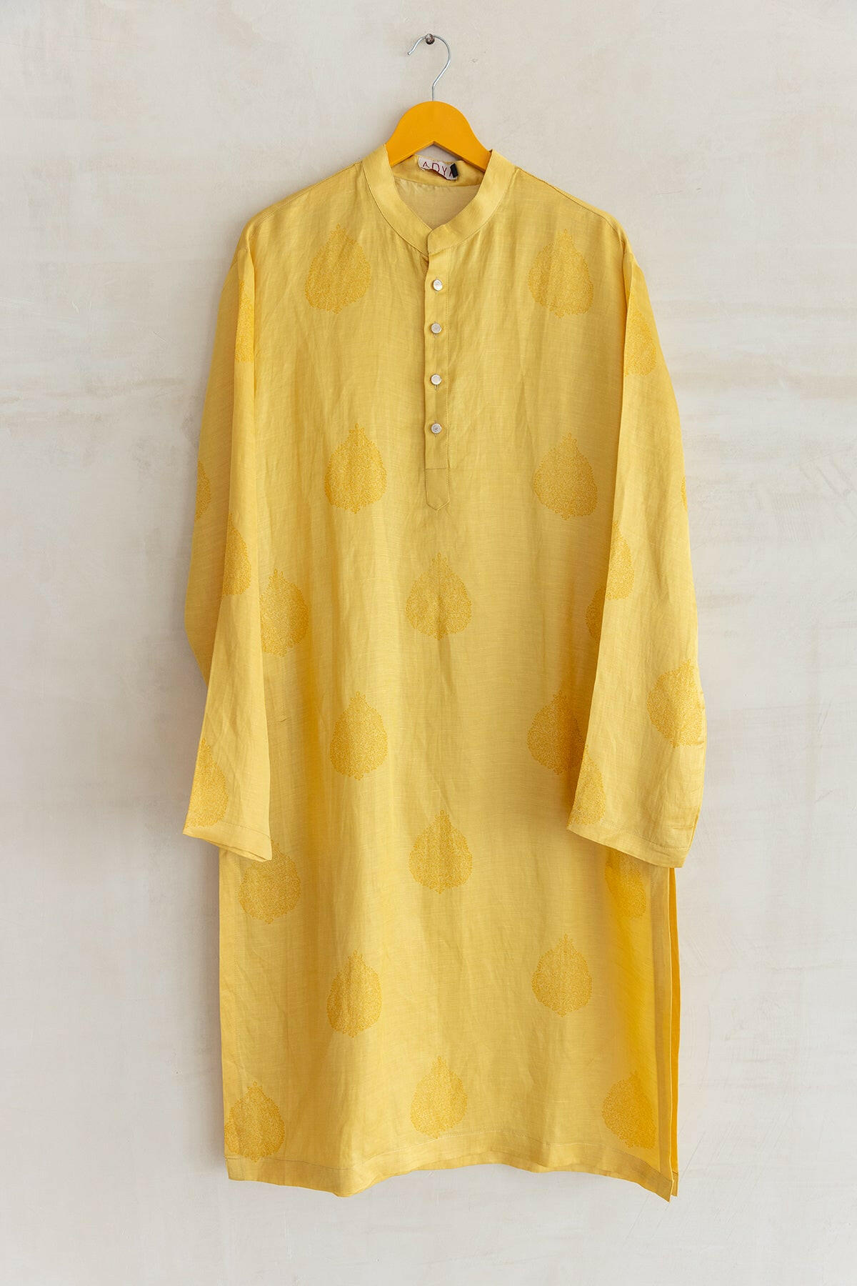 Saffron Yellow Men's Kurta
