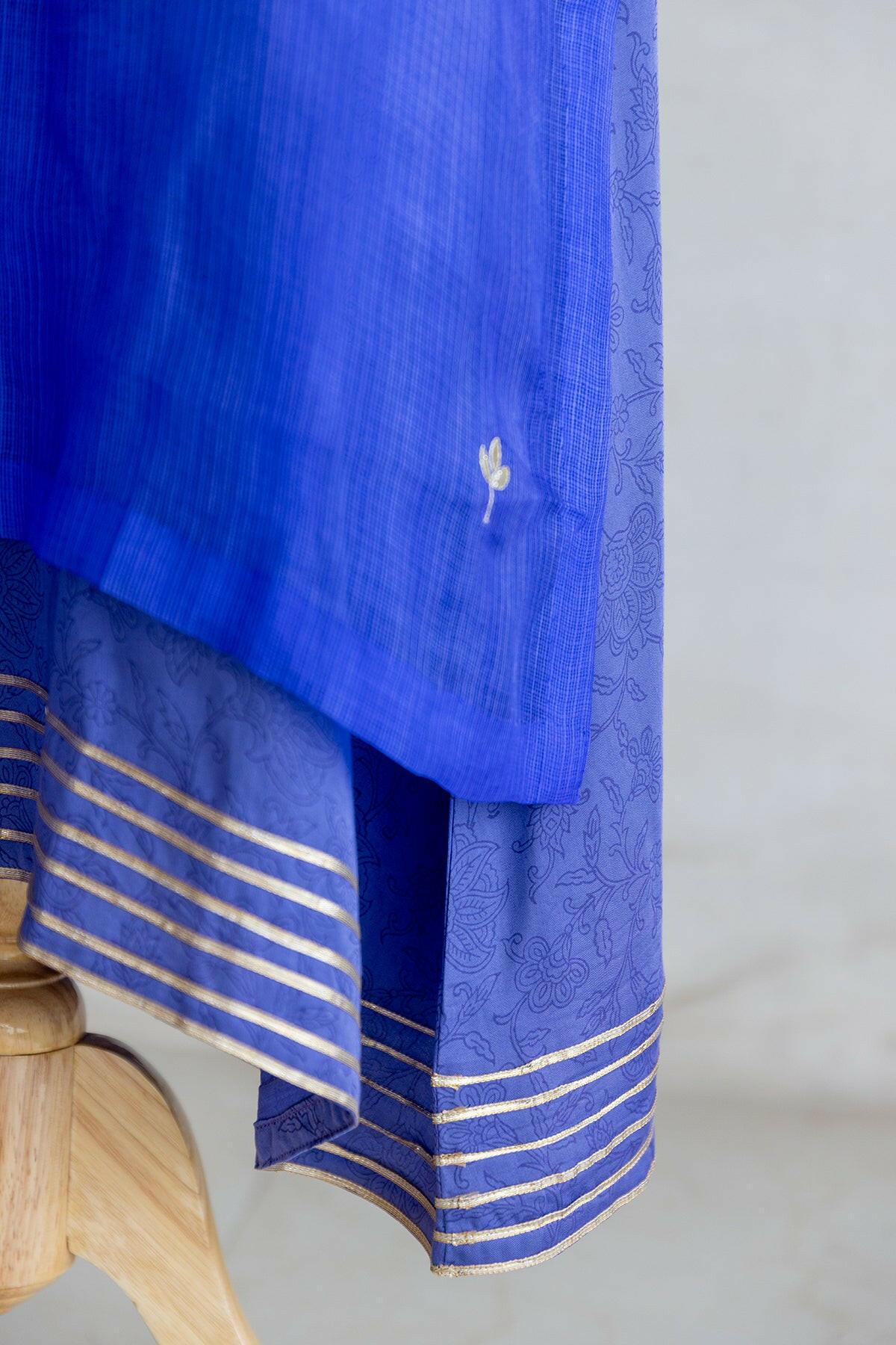 Ultra Violet Kota Silk Kurta