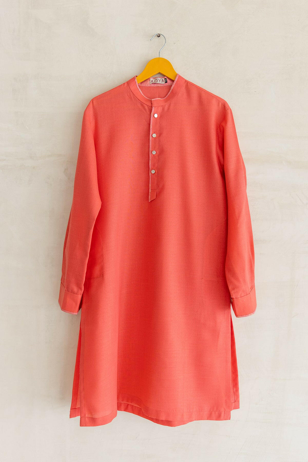 Cherry Red Men's Kurta