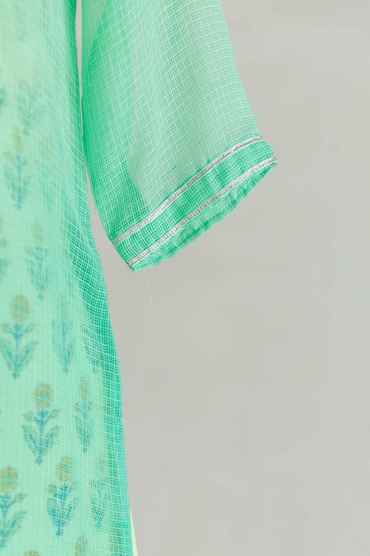 Mint Green Kota Doria Kurta