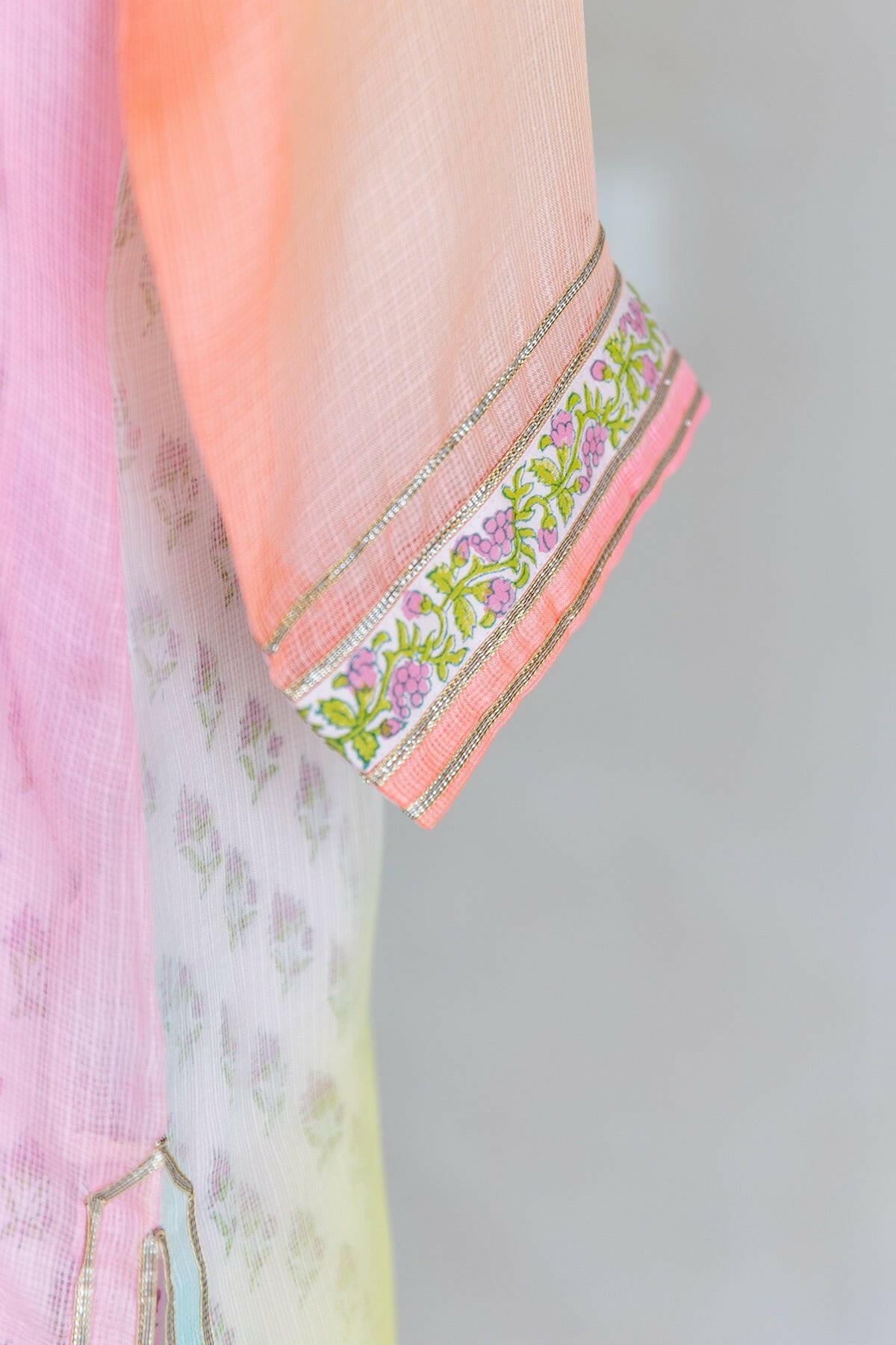 Rainbow Kota Silk Kurta