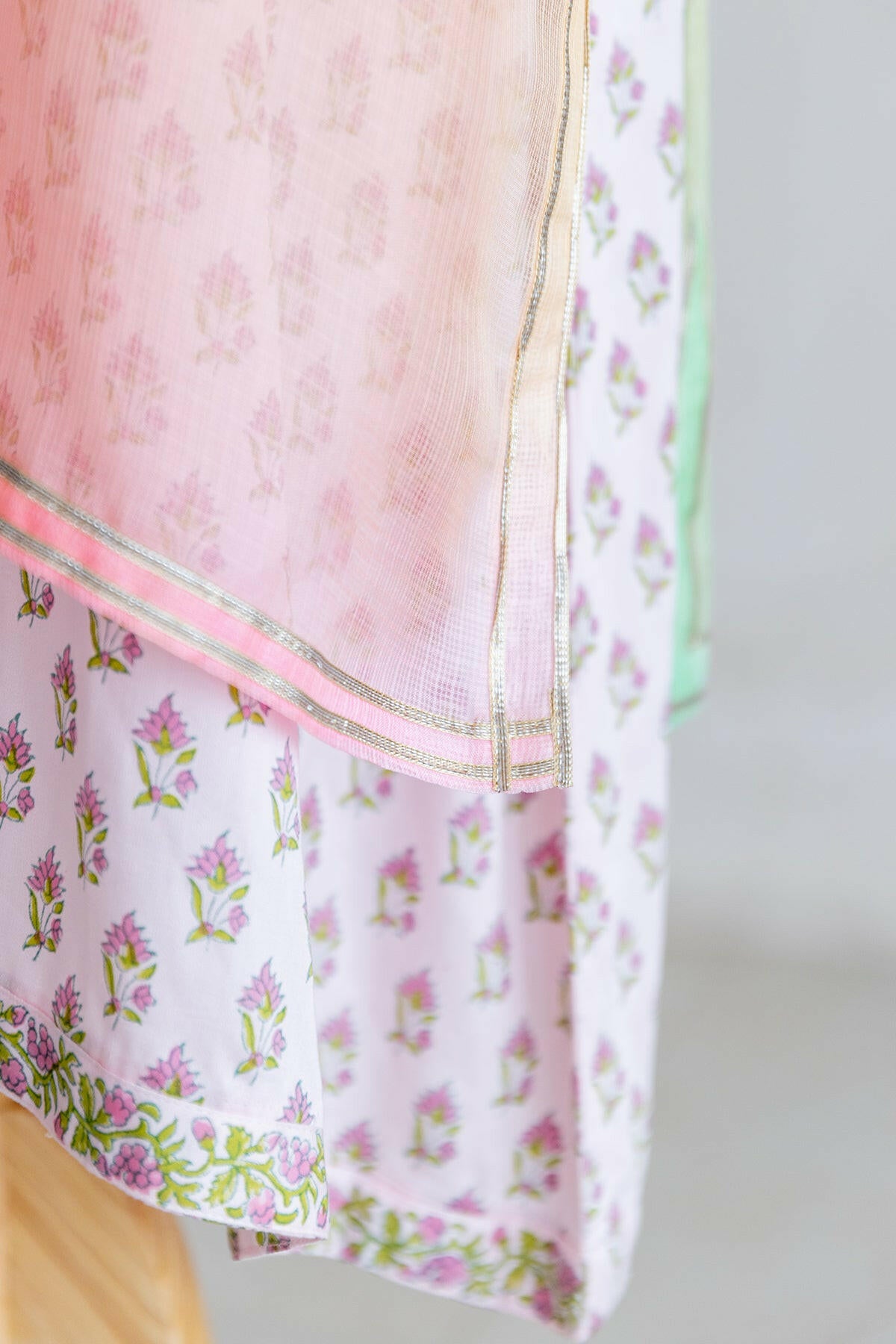 Rainbow Kota Silk Kurta