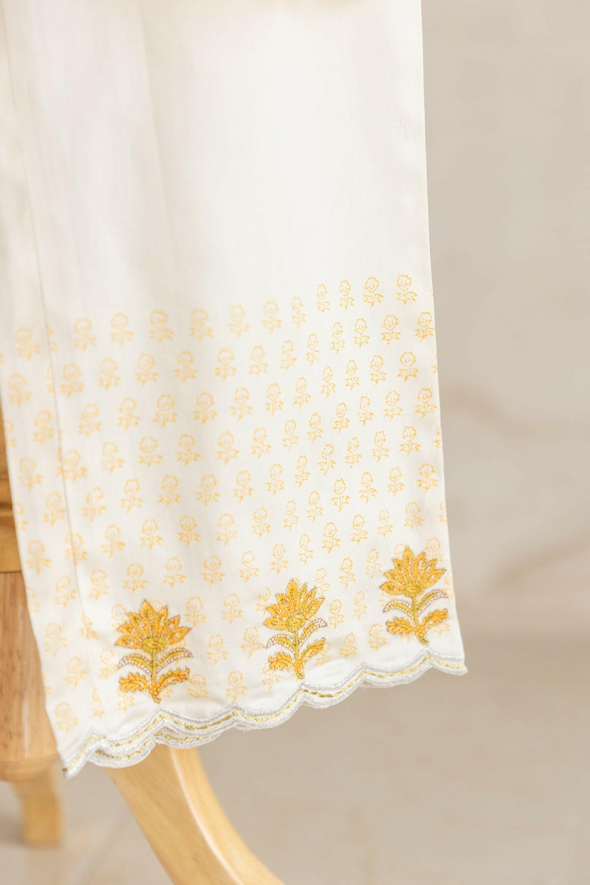 Mango Yellow Necklace Kurta Set