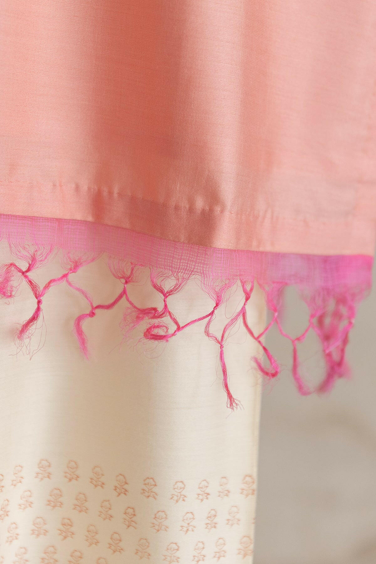 Peach Necklace Kurta Set