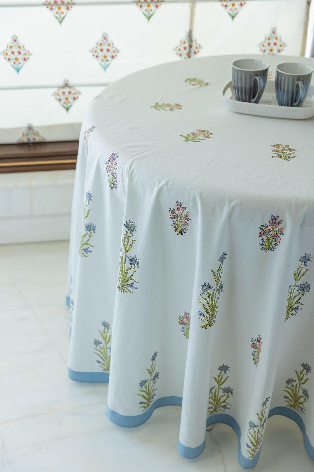 Placid Blue Table Cover