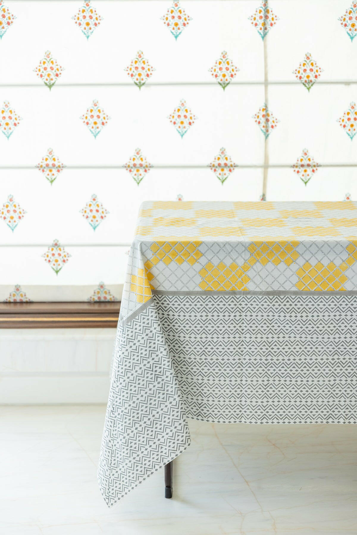 Mustard Diamond Table Cover