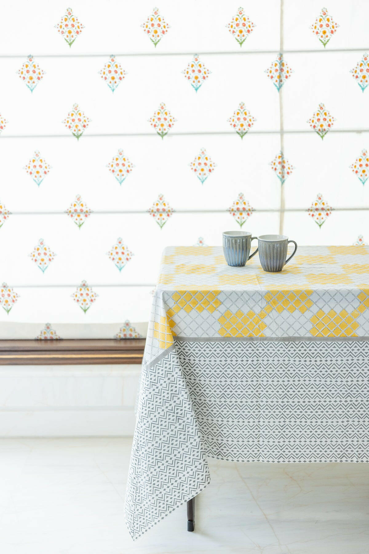 Mustard Diamond Table Cover