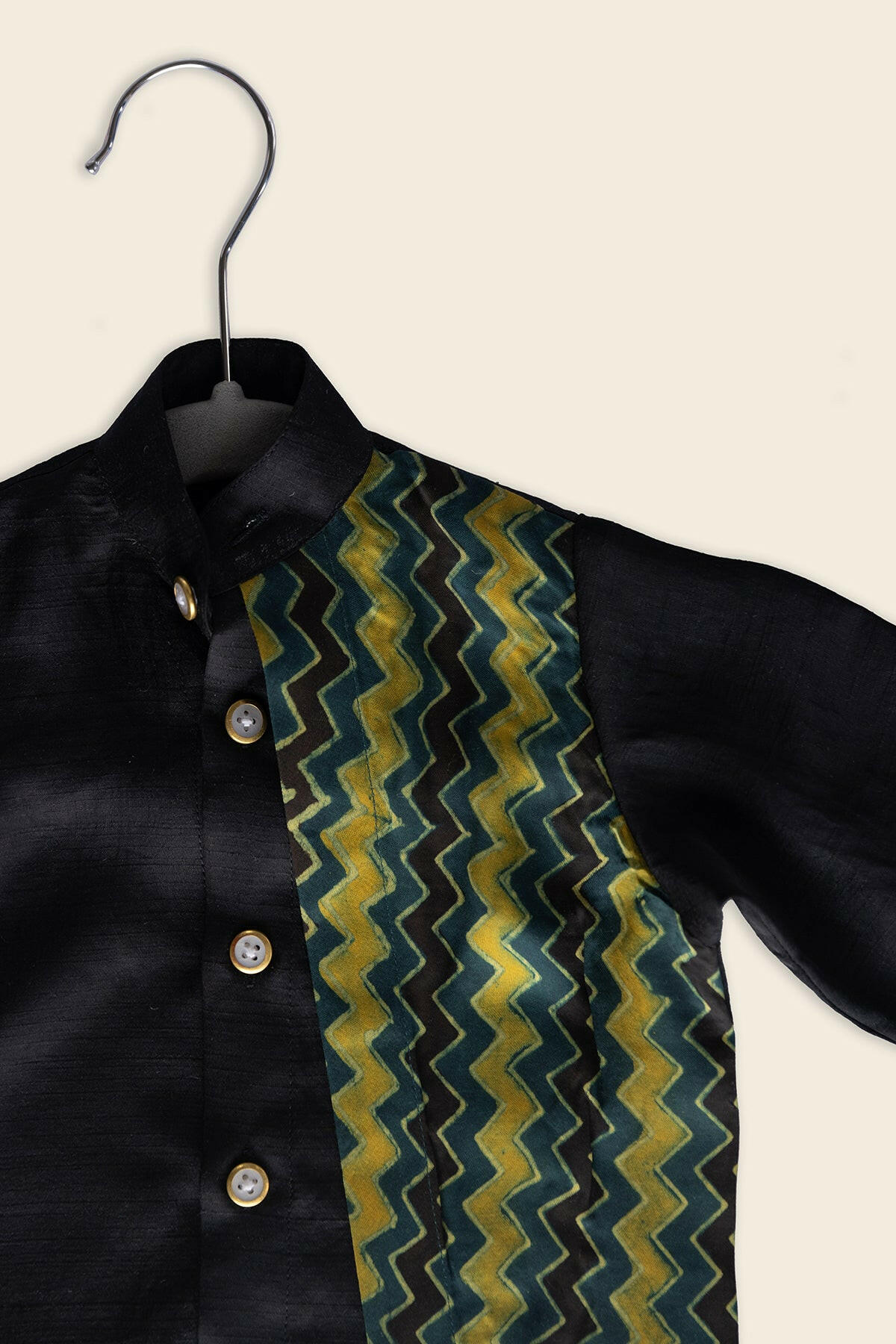 Black & Forest Green Kurta