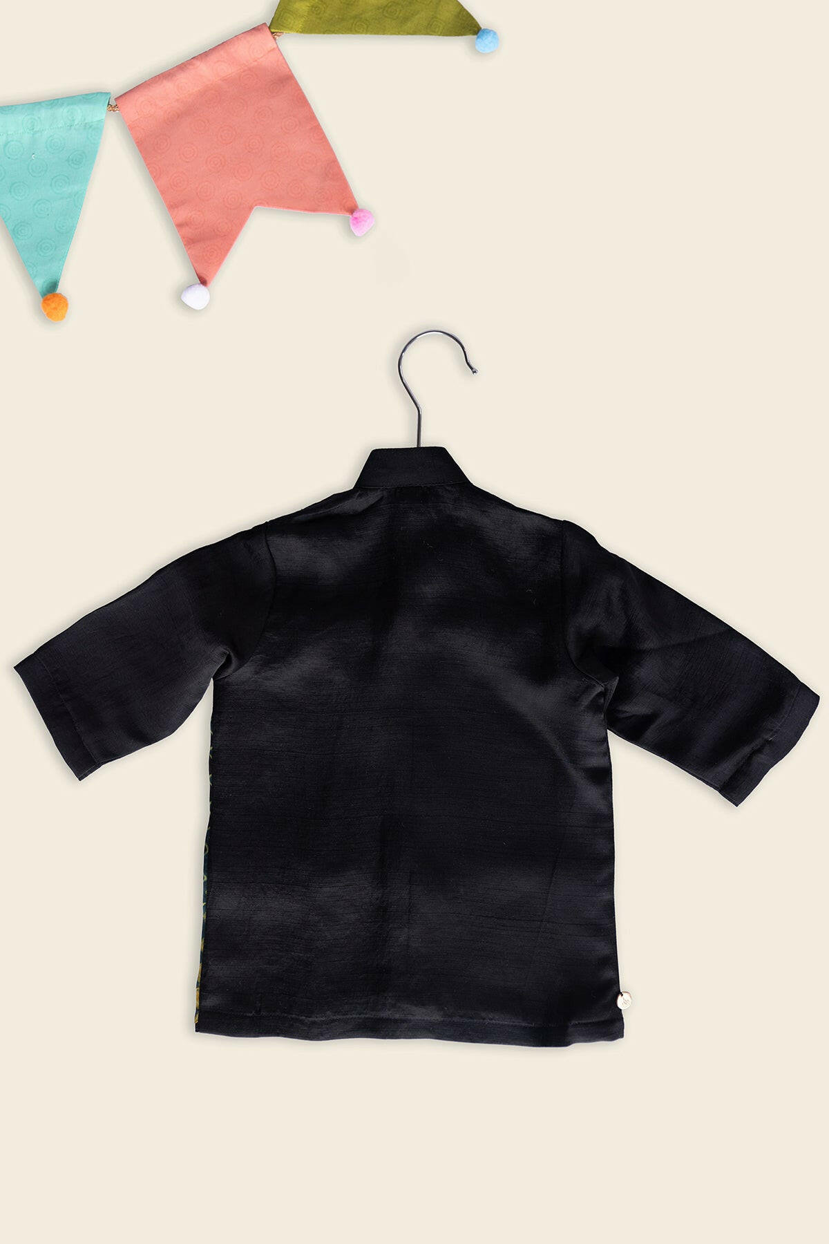 Black & Forest Green Kurta