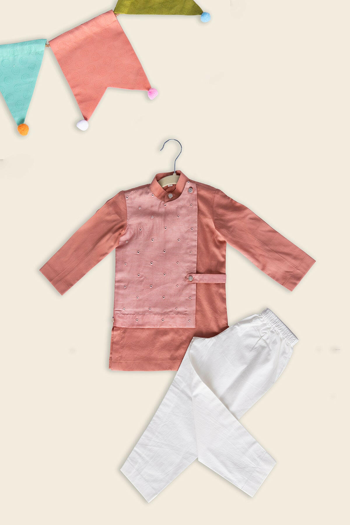 Peach Fuzz Baby Kurta Set