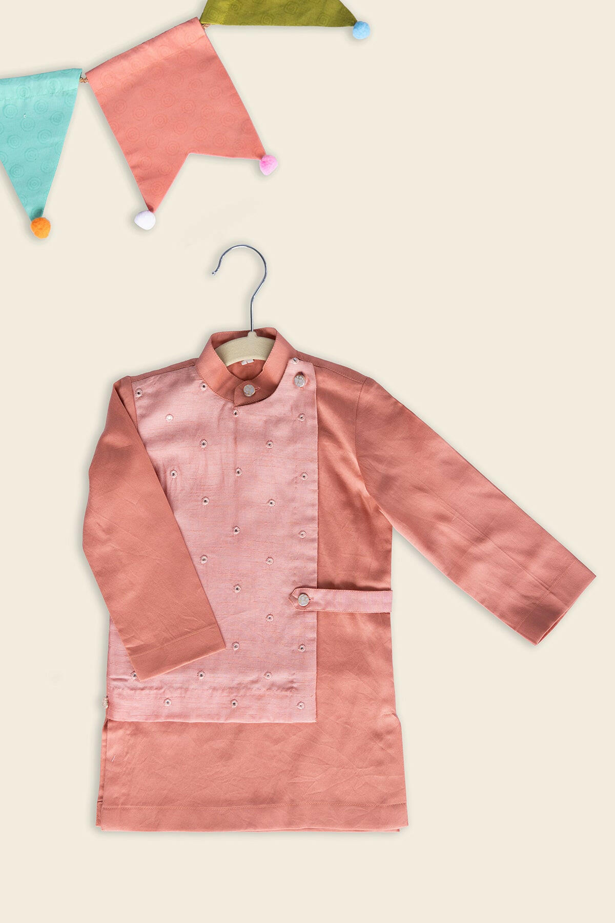 Peach Fuzz Baby Kurta Set