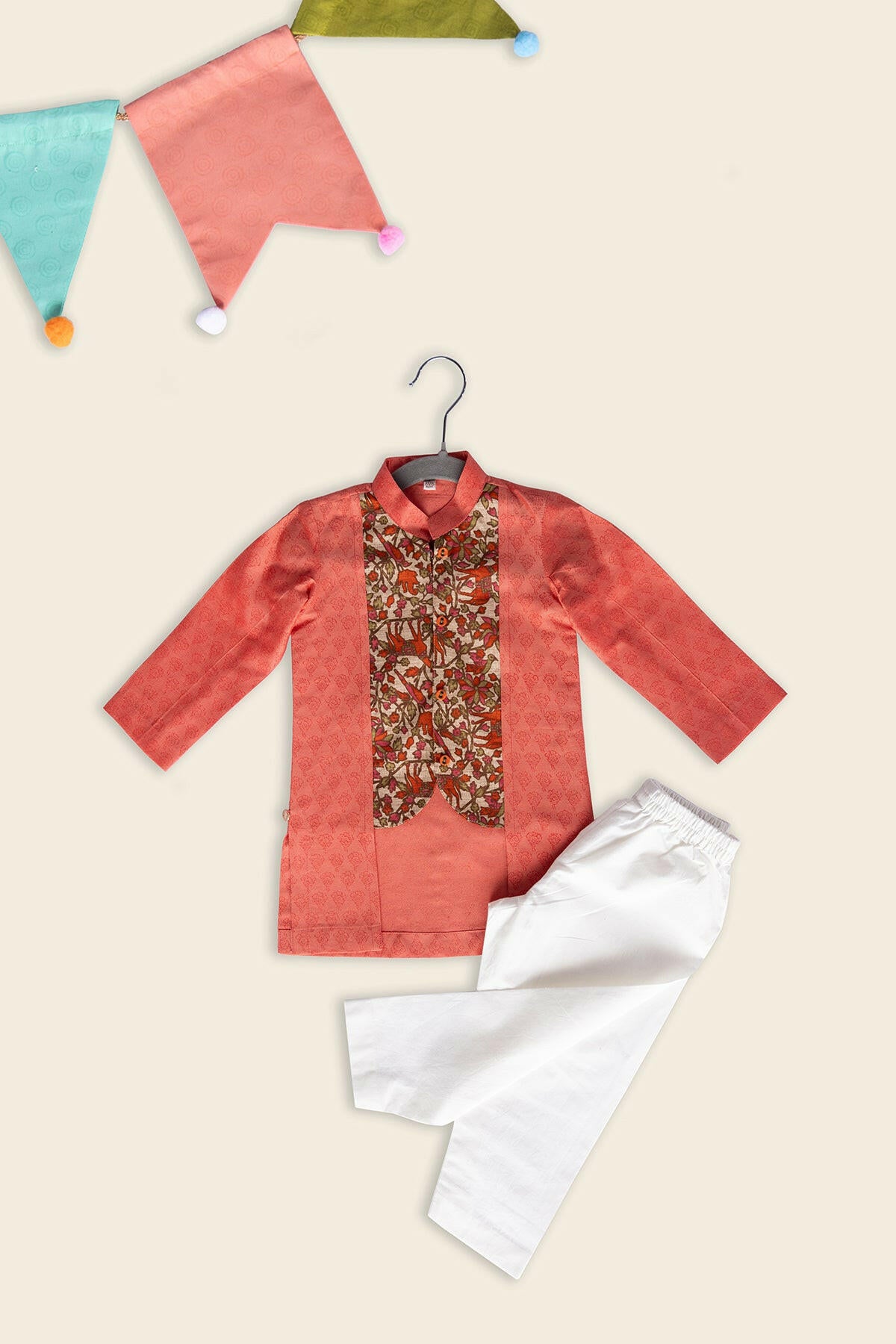 Orange Tiger Kurta Set