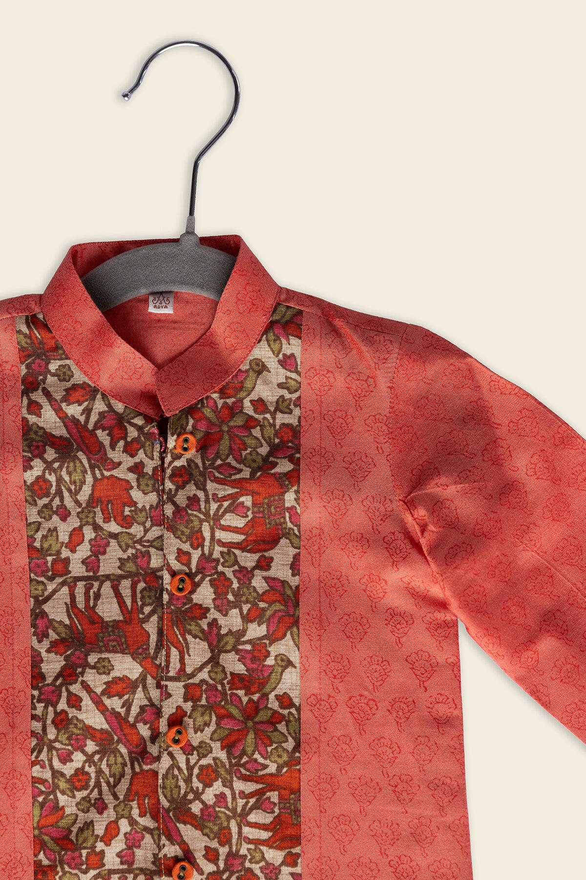 Orange Tiger Kurta Set