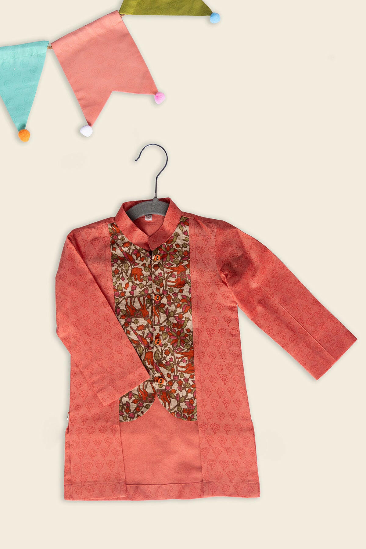 Orange Tiger Kurta Set