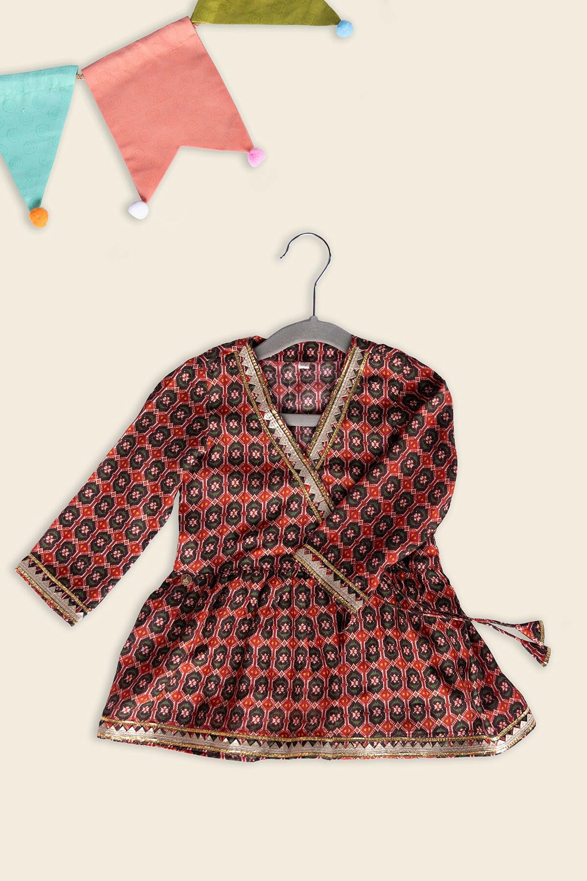 Marsala Red Dhoti Set