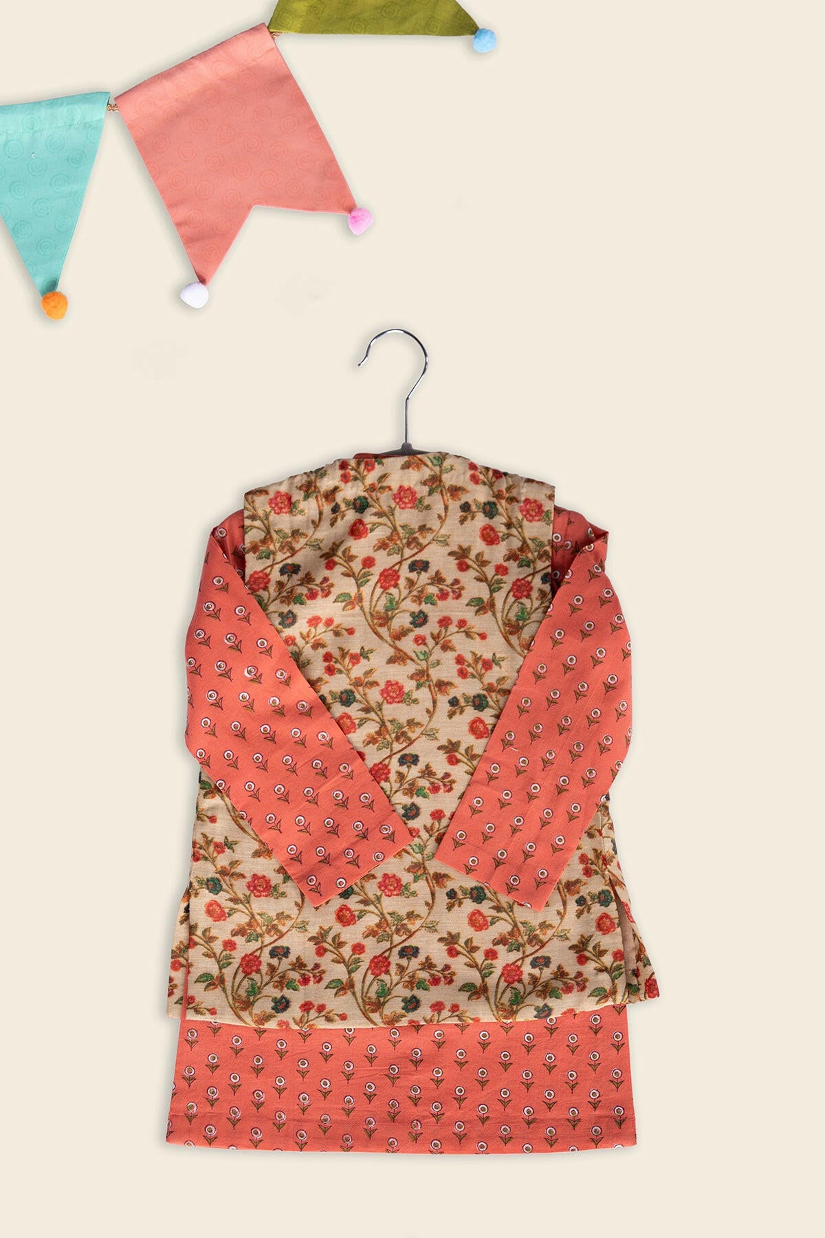 Peach Fuzz Kurta Jacket Set