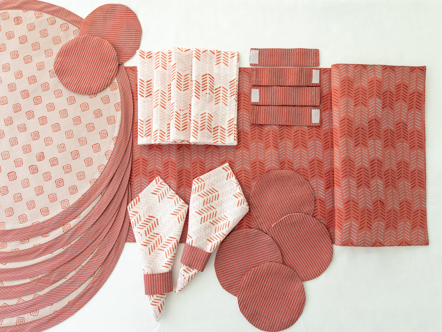 Round Peach Table Set