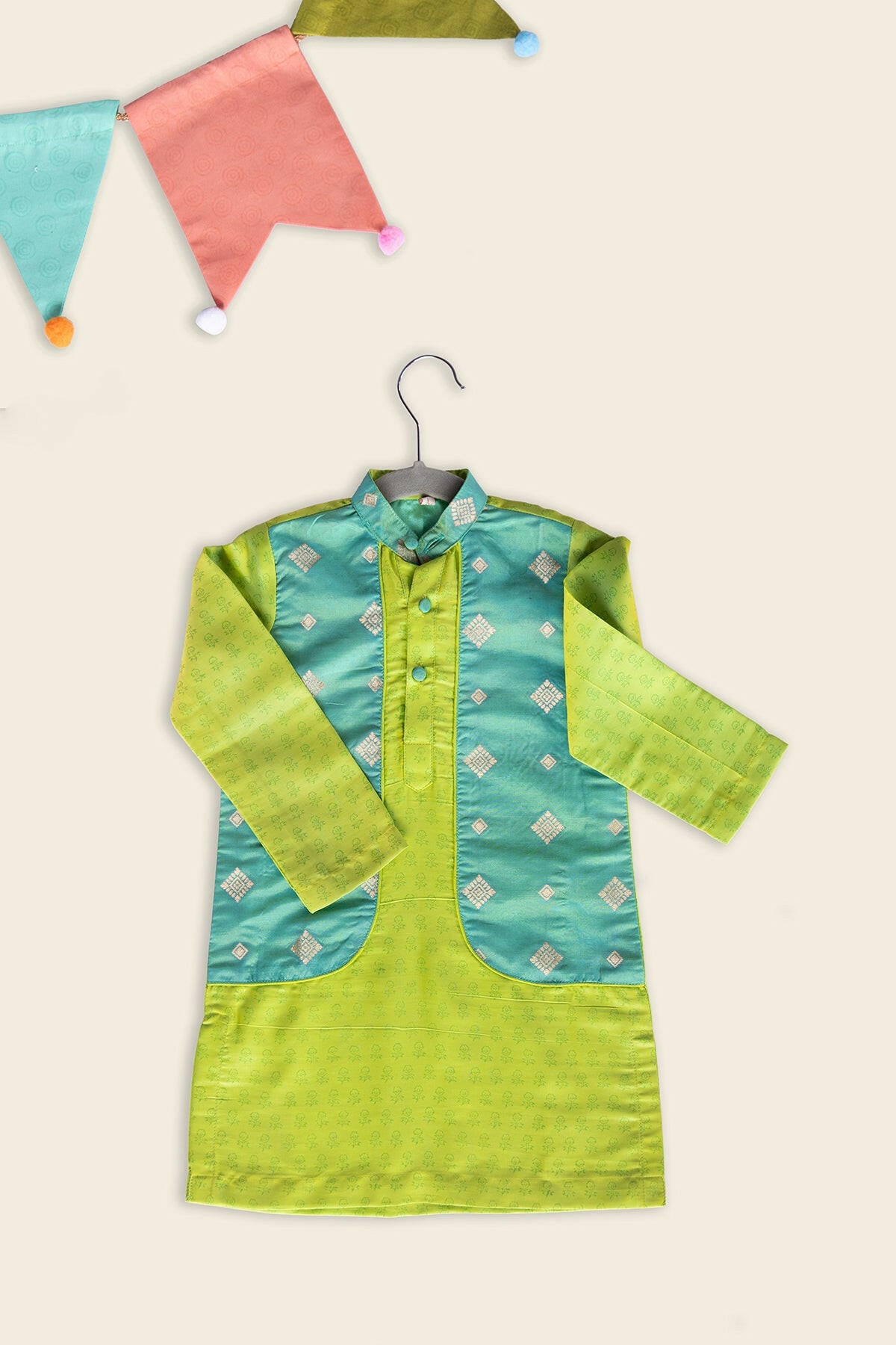Green & Turquoise Kurta