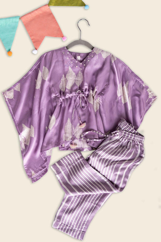 Patel Lilac Kaftan Set