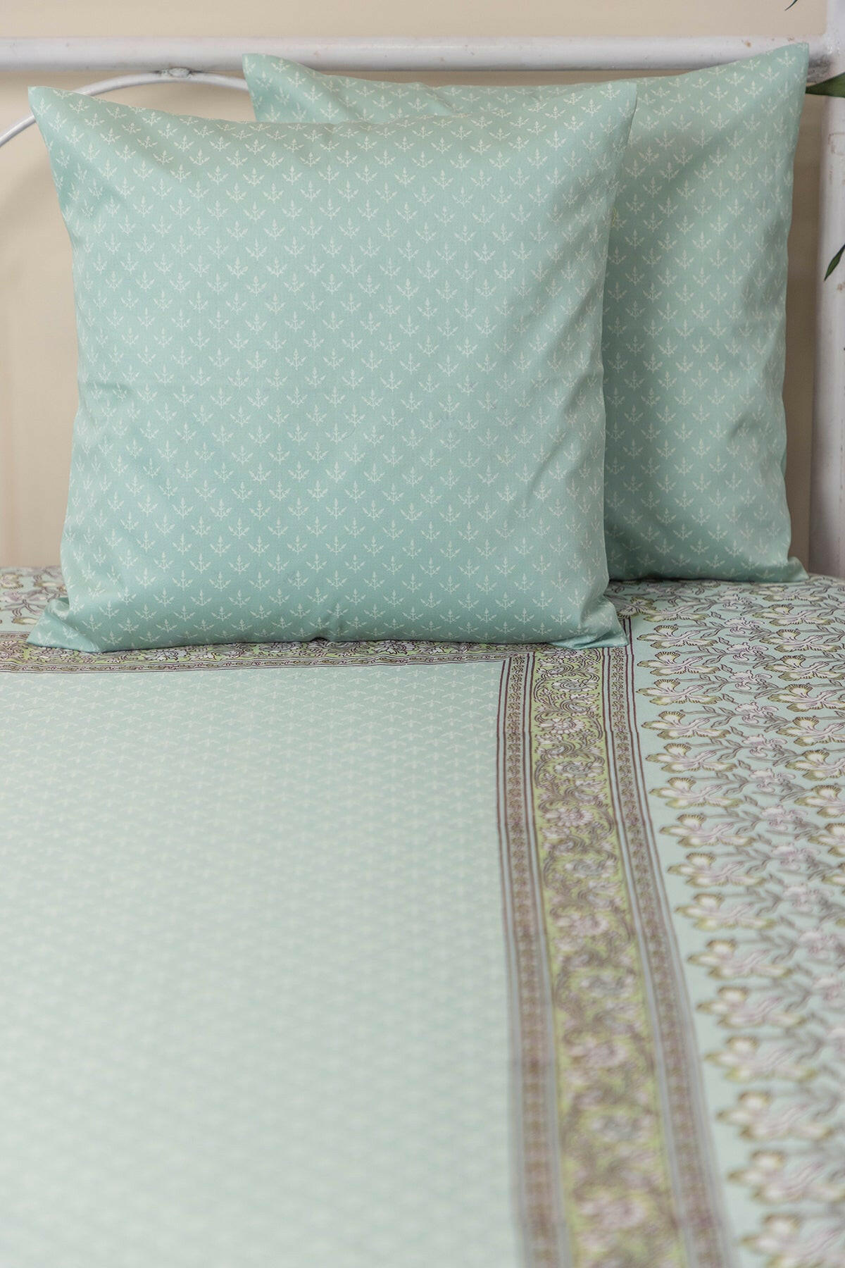 Spearmint Green Cotton Bedcover