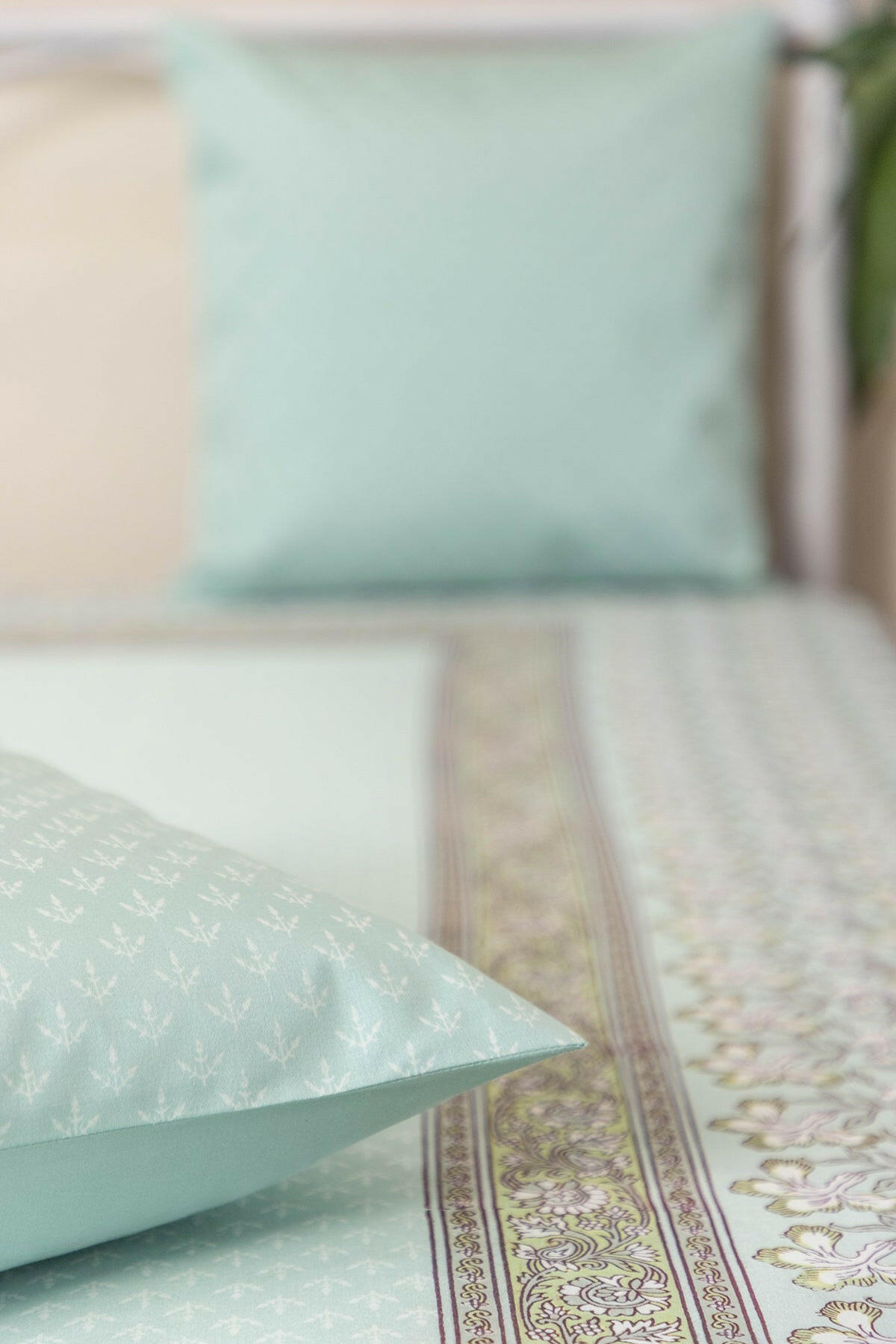 Spearmint Green Cotton Bedcover