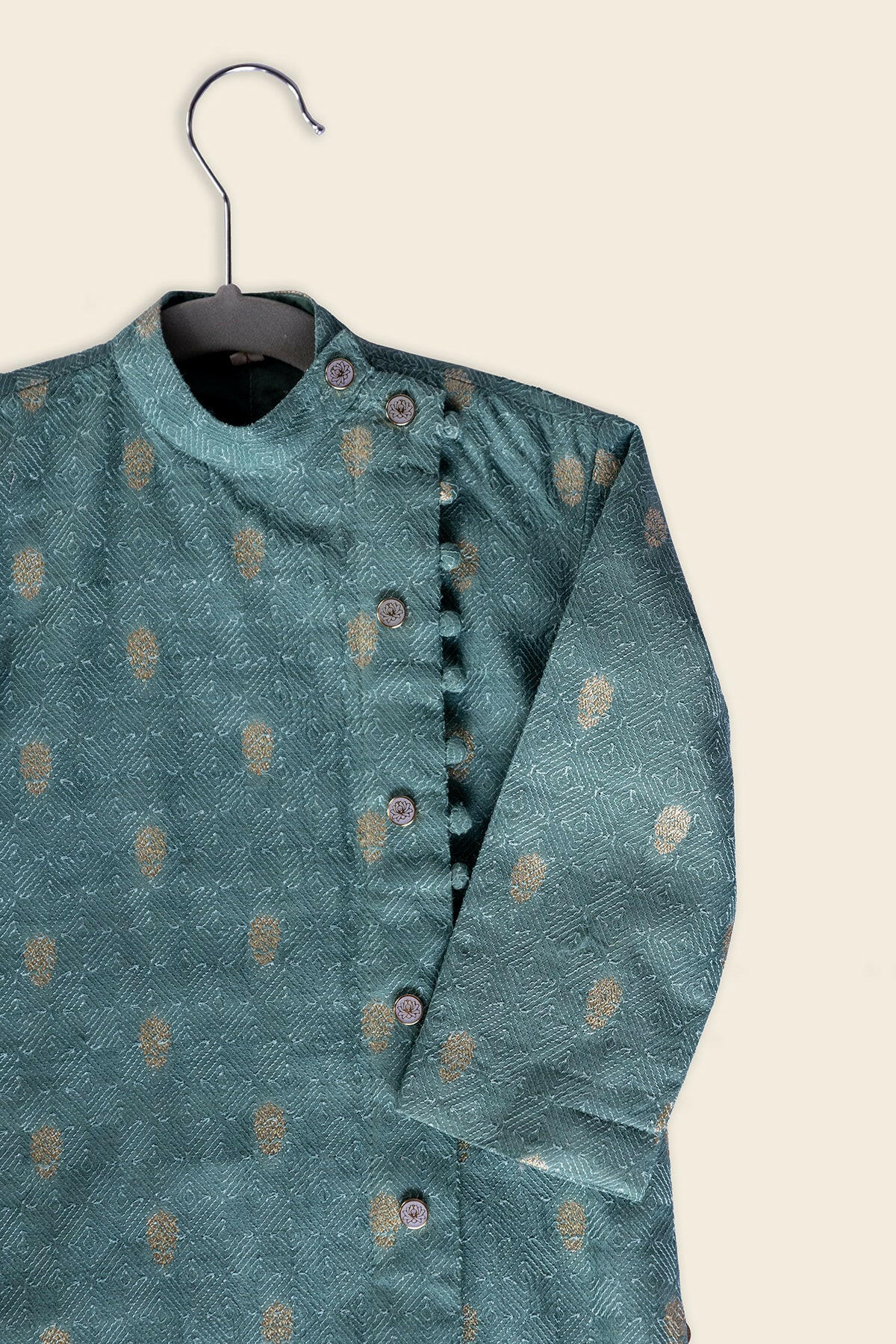 Dark Cyan Kids Kurta