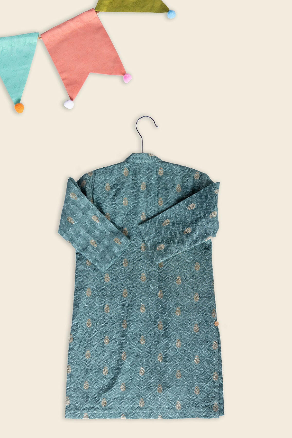 Dark Cyan Kids Kurta