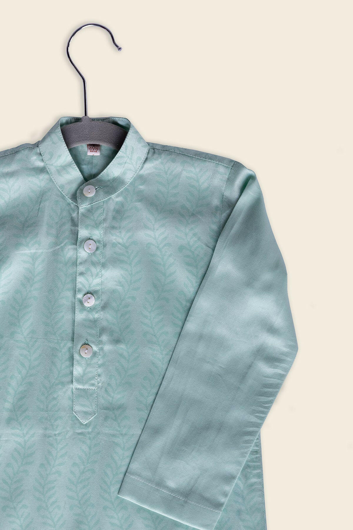 Aquamarine Kota Silk Kurta