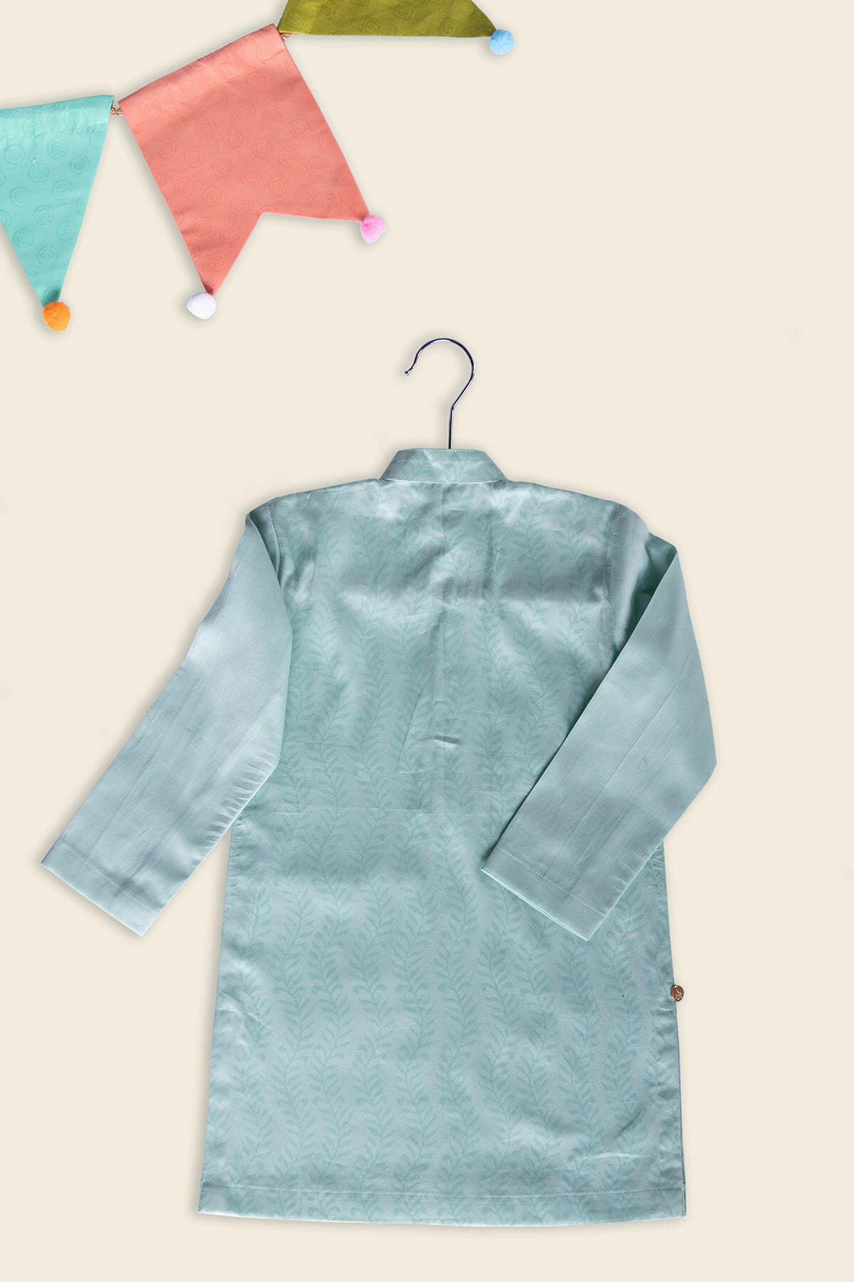Aquamarine Kota Silk Kurta