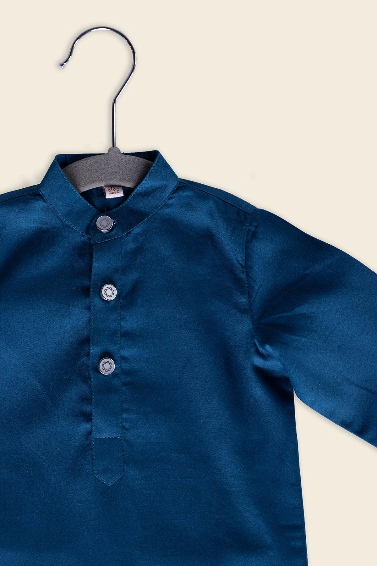 Teal Blue Embroidered Kurta Jacket Set