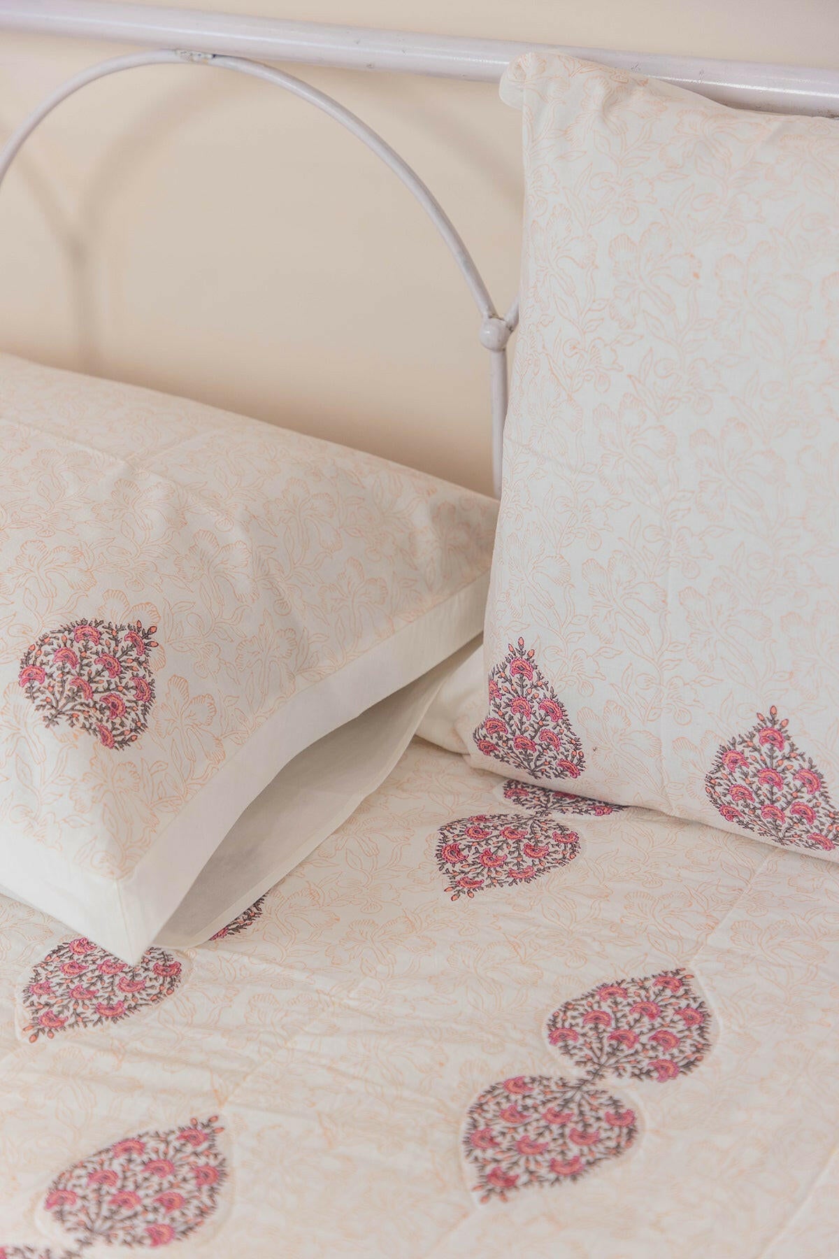 Mughal Miniature Quilted Bedcover