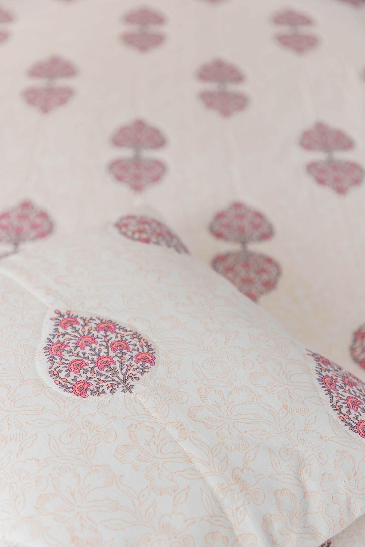 Mughal Miniature Quilted Bedcover