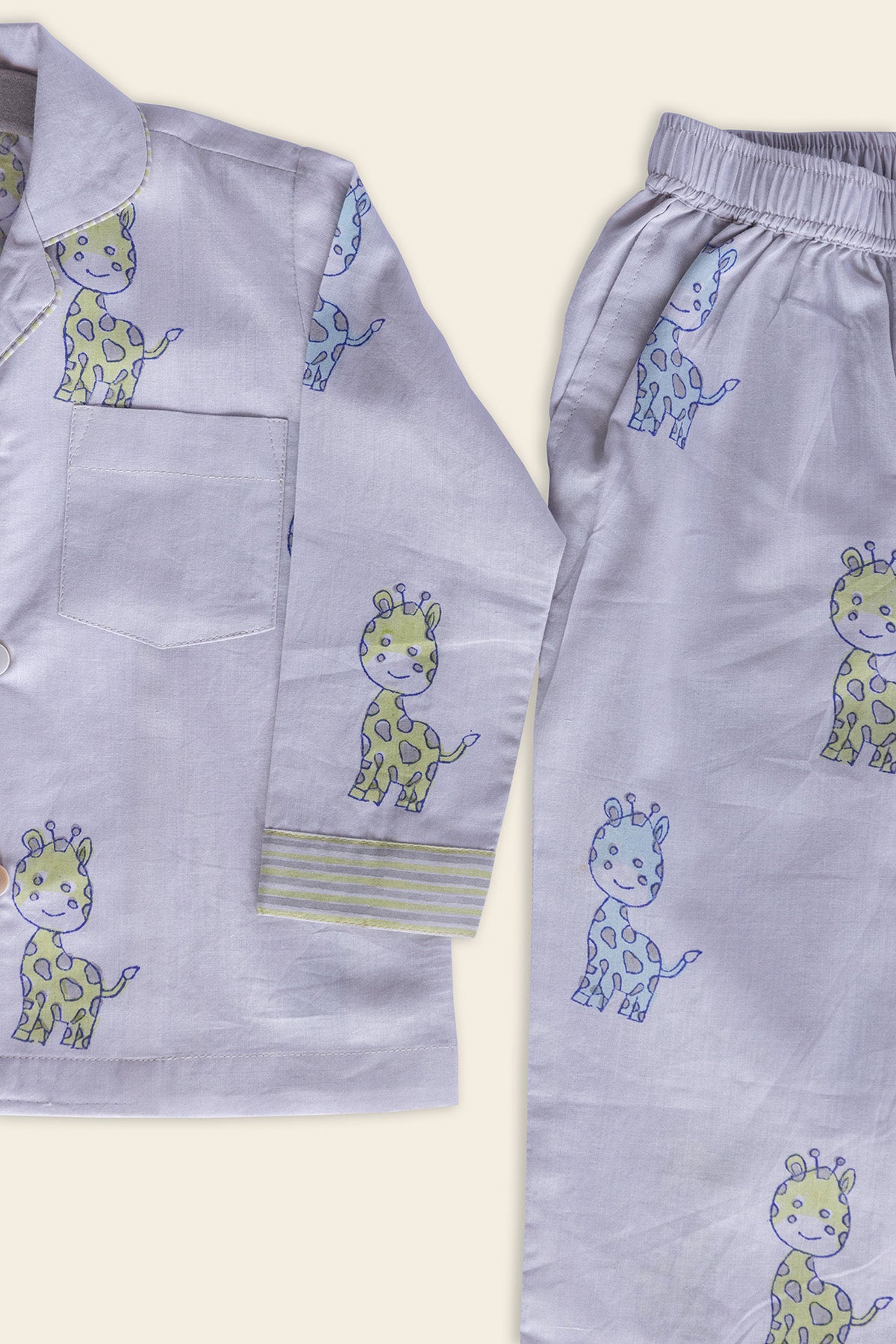 Grey Giraffe Kids Night Suit