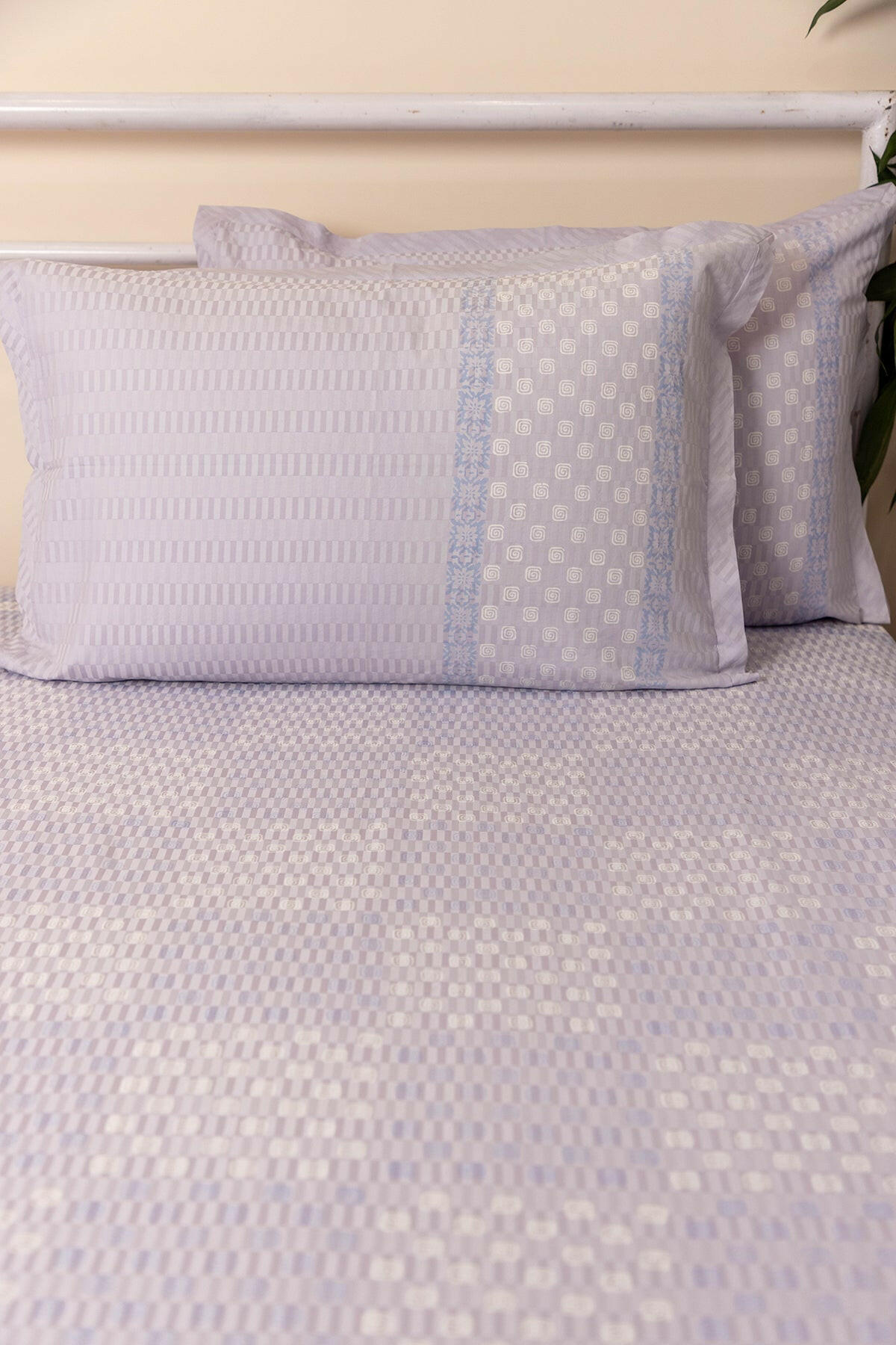Lavender Stripes Cotton Bedcover